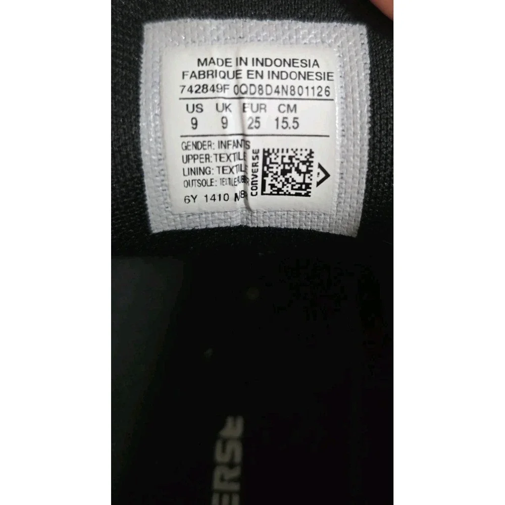 CONVERSE CHUCK TAYLOR Hi Top All‎ Star Athletic Sneakers Boys Girls Shoes Sz 9